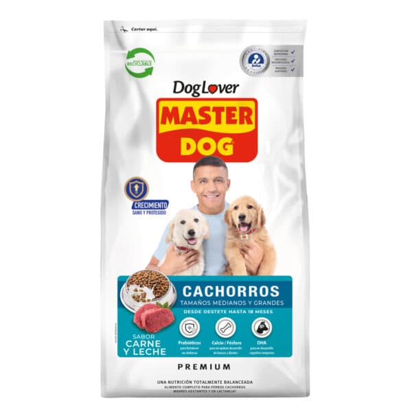 Master Dog Cachorro 18 Kilos Sabor Carne y Leche