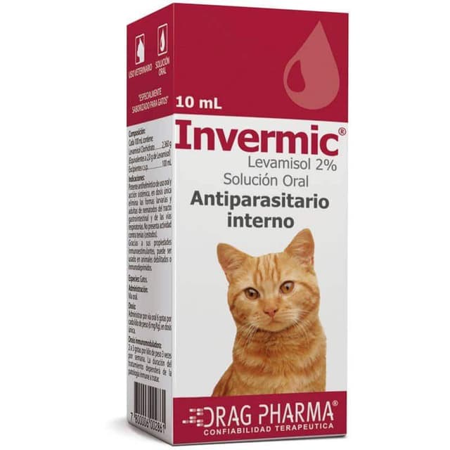 Invermic 10ML Gatos Antiparasitario Interno